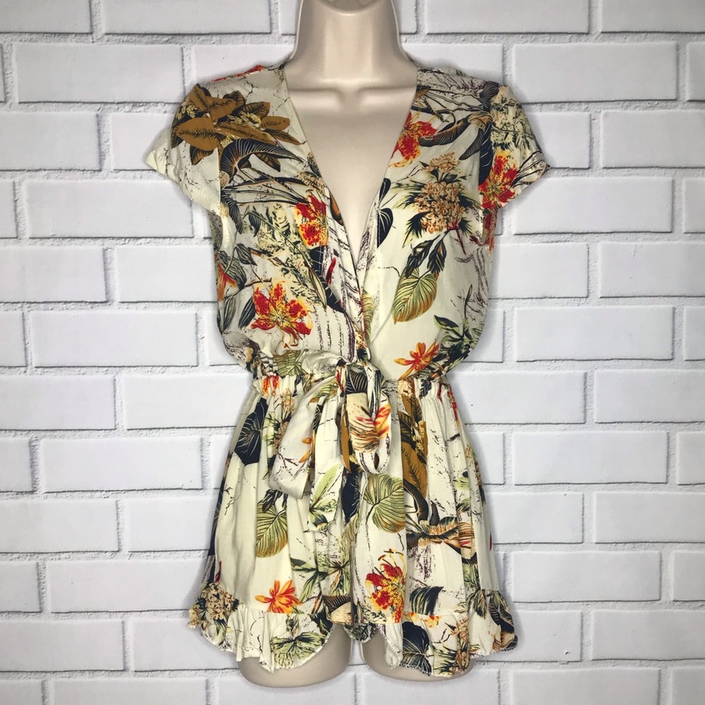 Tropical romper NWOT